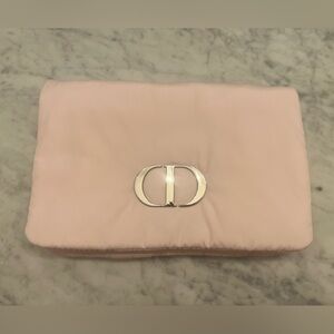 Dior Pink Clutch with Silver Logo